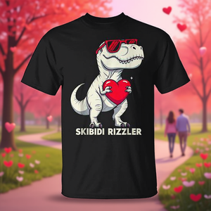 T-shirt promozionale da uomo con meme di San Valentino Trex Rizzler - Product Image 3