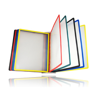 Porte-documents mural magnétique en plastique RBD A4, 10 panneaux, panneau d'affichage noir, vis magnétiques, empilable