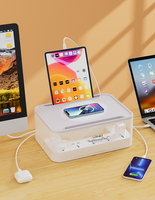 Boîte de rangement Ldnio SN5310W US EU, 15W sans fil, 2M USB PD, protection contre les surtensions, rallonge électrique, multiprise, cordon d'alimentation, prise