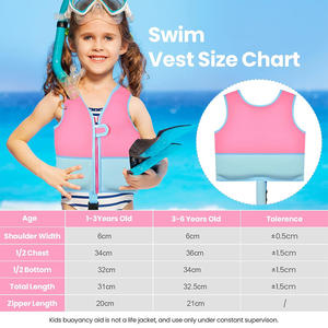 سترة حياة مخصصة للأطفال الصغار تعلم السباحة المائية صدريات سباحة للأطفال الصغار من 20 إلى 66 رطلاً - Product Image 5
