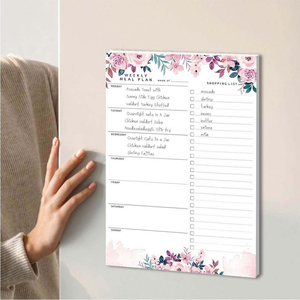 Organizador de comida/Menú colgante personalizado, Bloc de notas, planificador de comidas de 60 hojas para nevera, planificador de comidas magnético y lista de comestibles - Product Image 2