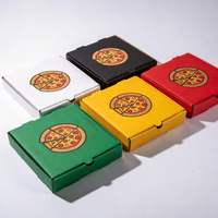 Boîte à pizza personnalisée, petit MOQ, délai de livraison rapide, logo personnalisé, emballage en carton ondulé, boîte rigide pour l'expédition de pizzas