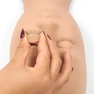 3D Eyelash Practice Head Model Silicone Makeup Model Permanent Skin Suitable For Beginners