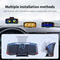 P4 TFT Großbildschirm 12 Sprachen Auto-Anzeige HUD mit Uhr OBD2 Intelligenter Tachometer CE/ROHS/FCC Zertifiziert