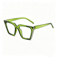 Lunettes anti-lumière bleue carrées géométriques rétro SM22026 - Monture légère en PC avec verres en résine transparente pour hommes et femmes (6 couleurs)