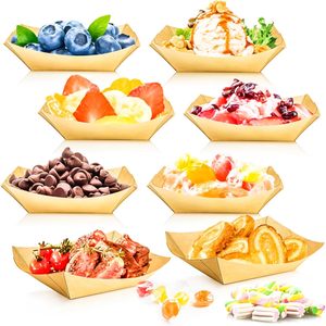 Bandeja de cartón resistente para comida para llevar, varios tamaños, diseño a cuadros rojos - Product Image 6