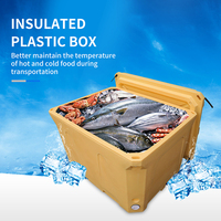 600 Litres Grande boîte de rangement rectangulaire isolée en plastique Bacs Conteneur de transport de poissons vivants