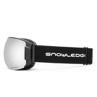 Lunettes de ski à lentille sphérique Système de verrouillage à clip intégré et technologie magnétique pour le snowboard