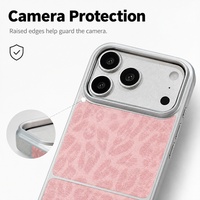 Coque de protection antichoc C0371 pour iPhone 17 18 Pro Max 16 15 14 13 en cuir PU texturé