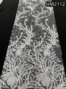 Chất lượng cao hoa thêu ren vải với sequins vải tuyn Net cho phụ nữ váy cưới Hàng may mặc giày túi - Product Image 4