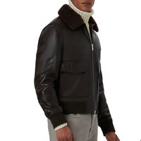 Veste bomber en cuir véritable pour homme de haute qualité, fabrication OEM NAFA 2024
