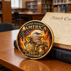 Moneda Conmemorativa del 250 Aniversario de EE. UU. al por Mayor, Bañada en Oro, Moneda Coleccionable de Desafío por la Constitución de EE. UU. - Product Image 5
