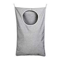 Sac panier à linge suspendu avec crochet pratique en nylon pliable économise de l'espace pour ranger les vêtements sales avec une grande capacité