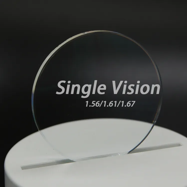 Harga produsen Tiongkok lensa kacamata Resin lensa optik HMC SV 1.61 pandangan tunggal