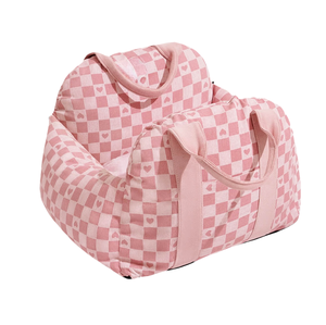 เตียงที่นั่งในรถสำหรับสุนัขเดินทางสีชมพูเตียงสัตว์เลี้ยงแสนสบายสำหรับการผจญภัยในระหว่างการเดินทาง <span class=keywords><strong>M</strong></span> - Product Image 1