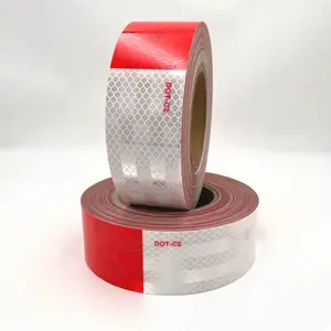 High Visibility Waterproof Red White DOT-C2 Reflective Tape For Truck Reflective Vehicle Tape