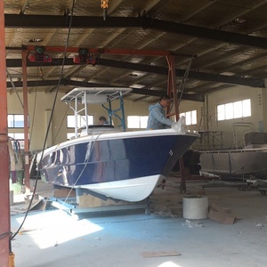 Thuyền đánh cá vỏ sợi thủy tinh YAMANE thiết kế hiện đại 9m 30ft, kiểu điều khiển trung tâm, mái che T-top, tốc độ cao - Product Image 4