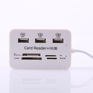 Lector de Tarjetas Portátil Todo en Uno, Mini Hub USB 2.0 de Alta Velocidad, Divisor USB Múltiple 2.0 para SD, MMC, M2, <span class=keywords><strong>MS</strong></span> <span class=keywords><strong>Pro</strong></span> <span class=keywords><strong>Duo</strong></span> - Product Image 1