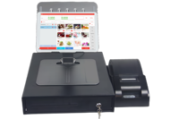 Système de Point de Vente (PDV) Tactile Intelligent pour Petits Commerces et Solutions de Restauration, Android 10, Écran 10,1 Pouces, Support Pliable, Caisse Thermique 58mm/80mm, 4 Go RAM