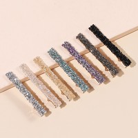 Pinces à cheveux en strass motif alligator, barrettes latérales brillantes en cristal, accessoires de mode pour femmes, vente en gros