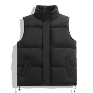 Atacado personalizado colete masculino quente impermeável leve windproof poliéster simples versátil cor sólida mais tamanho grosso - Product Image 3