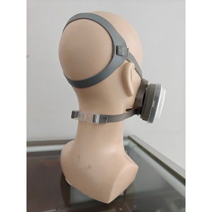 Respirador de Media Cara de Silicona Reutilizable Gris con Certificación CE para Protección <span class=keywords><strong>Contra</strong></span> Gases y Partículas con <span class=keywords><strong>Entrega</strong></span> Rápida - Product Image 2