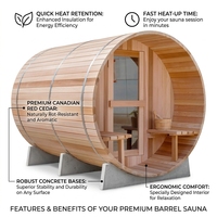 Sauna en bois massif de style européen de haute qualité Sauna à vapeur humide en pruche ou en cèdre rouge personnalisable pour 6 personnes