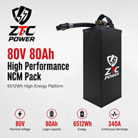 Batterie LiFePO4 1000 Cycles Haute Puissance pour Moto Tout-Terrain 80V80AH 72V65AH 72V80AH Light Bee Talaria Mx5 GPS
