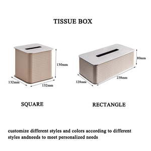 Caja de Almacenamiento de Lujo para Decoración del Hogar, Organizador de Escritorio, Caja de Pañuelos Multifuncional de Cuero para Cocina - Product Image 6