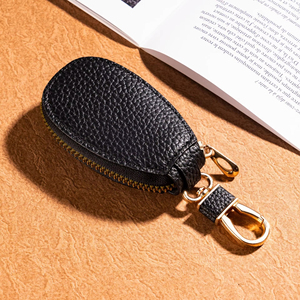 PU Leather Key Holder Minimalist Keychain Case <b>Wallet</b> Key Storage Case Key <b>Protector</b> Large-Capacity Multifunctional Storage Bag - Product Image 3