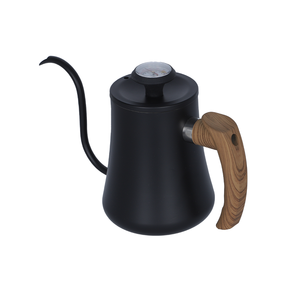 Nhiệt độ kỹ thuật số hiển thị kim loại cà phê Ấm đun nước đổ trên tay cầm bằng gỗ cấp thực phẩm cổ ngỗng Ấm đun nước lý tưởng cho trà pha - Product Image 4