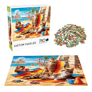 Personnalisé de haute qualité 350/750/1000 <span class=keywords><strong>pièces</strong></span> papier couleur tableau gris <span class=keywords><strong>puzzle</strong></span> adulte motif animal <span class=keywords><strong>puzzle</strong></span> jeu personnalisé <span class=keywords><strong>puzzle</strong></span> - Product Image 2