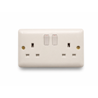 CNFLY - Enchufe de Pared Doble Eléctrico Estándar Británico de 13 A para Uso en el Hogar, la Oficina y Hoteles