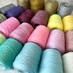 Bán Sỉ Sợi Kim Loại Lấp Lánh Màu Kẹo Ma Thuật Sợi Dệt Kim <span class=keywords><strong>Lurex</strong></span> Chunky Sợi Kim Loại Màu Vàng Kim Để Đan Móc - Product Image 3