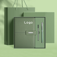 Vente en gros de luxe 2025 Ensemble cadeau pour carnet de notes avec logo personnalisé imprimé couverture rigide en cuir PU Ensemble de cahiers d'entreprise avec stylo