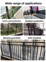 Balustrade de balcon moderne et simple en acier inoxydable avec barres horizontales et verticales pour appartement résidentiel