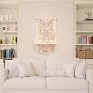 Decoraciones de negocios Macramé mexicano Colgante de pared Decoración grande para sala de estar Seagrasss <span class=keywords><strong>Hamaca</strong></span> de frutas y verduras Multicolor - Product Image 6