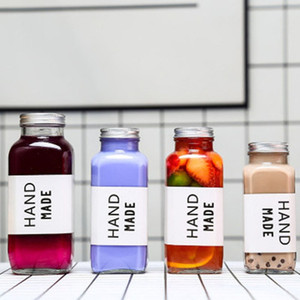 8Oz <span class=keywords><strong>12Oz</strong></span> 16Oz 250Ml 350Ml 500Ml 950Ml Rõ Ràng Pháp Vuông Thủy Tinh Chai Nước Giải Khát Cho Nước Ép Trái Cây Với Kín Vít <span class=keywords><strong>Cap</strong></span> - Product Image 1