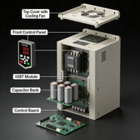 Variador de Frecuencia KingDrive VFD, Variador de CA de 380V Trifásico de 11-75kW para Riego Agrícola y Transportadores, Mejor Precio Garantizado