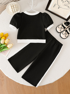 Abbigliamento per Bambini all'Ingrosso, Nuovi Arrivi, Set Estivo Primaverile per Bambine 0-3 Anni, Completo con Maniche Corte e Pantaloni - Product Image 2