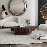 Eleganter Massivholz-Couchtisch Möbel für Moderne Wohnzimmer Heimbüro Hotel-Lounge und Gastgewerbebereiche Stilvoller Holztisch
