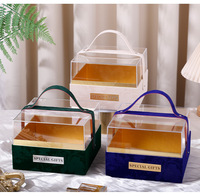 Valise en acrylique transparente de luxe avec logo personnalisé, boîte cadeau en papier flanelle haut de gamme, cadeaux de mariage, cadeaux de retour pour demoiselles d'honneur