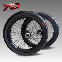 Ensemble de roues Supermoto 17 pouces (avant 17x1.6, arrière 17x2.15) pour Surron Light Bee X modèle 2026, jantes à rayons