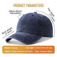 Casquette de baseball Heycap personnalisée avec logo, broderie ethnique rétro Montagne au lever du soleil, en velours, unisexe, style Dad Hat, Gorras, casquette snapback délavée