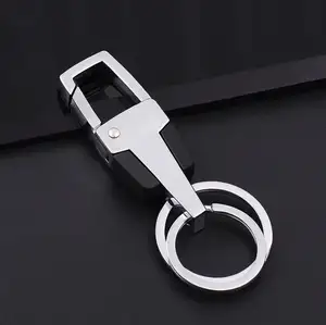 Metall 3D zwei Ring Schlüssel anhänger Teile Metall Souvenir Custom Key chain