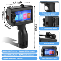 Impresora de Inyección de Tinta Portátil de 12.7mm, Pistola de Impresión Portátil, Equipo para Imprimir Fechas de Caducidad, Logotipos y Marcas, Impresora Manual