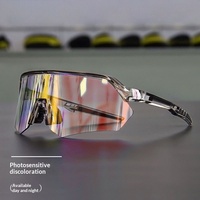 Lunettes de soleil tendance unisexe style influenceur, photochromiques, protection UV400, demi-monture, coupe-vent, pour le cyclisme et le sport
