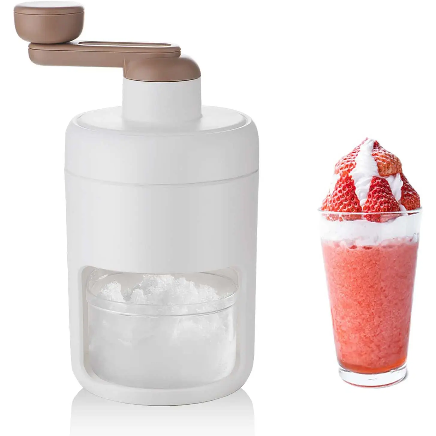 Rusher Electric Razor Hand Crank Manual Ice Shaver Small Household Smoothie Machine for Crushed Ice for Summer Use