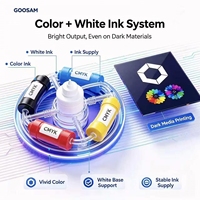 Imprimante à plat UV LED à double tête Goosam 3560 A3, mini imprimante de bureau pour coques de téléphone, impression jet d'encre UV sur acrylique
