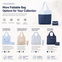 SHINY Faltbare Einkaufstasche mit individuellem Logo, tragbare Reisetasche mit individuellen Anhängern und gewebten Etiketten für Hotel-Ausstattung und Geschenke